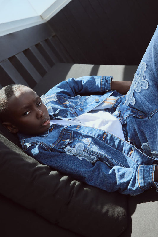 Mini Do I Ever Cross Your Mind Trucker - Medium Wash