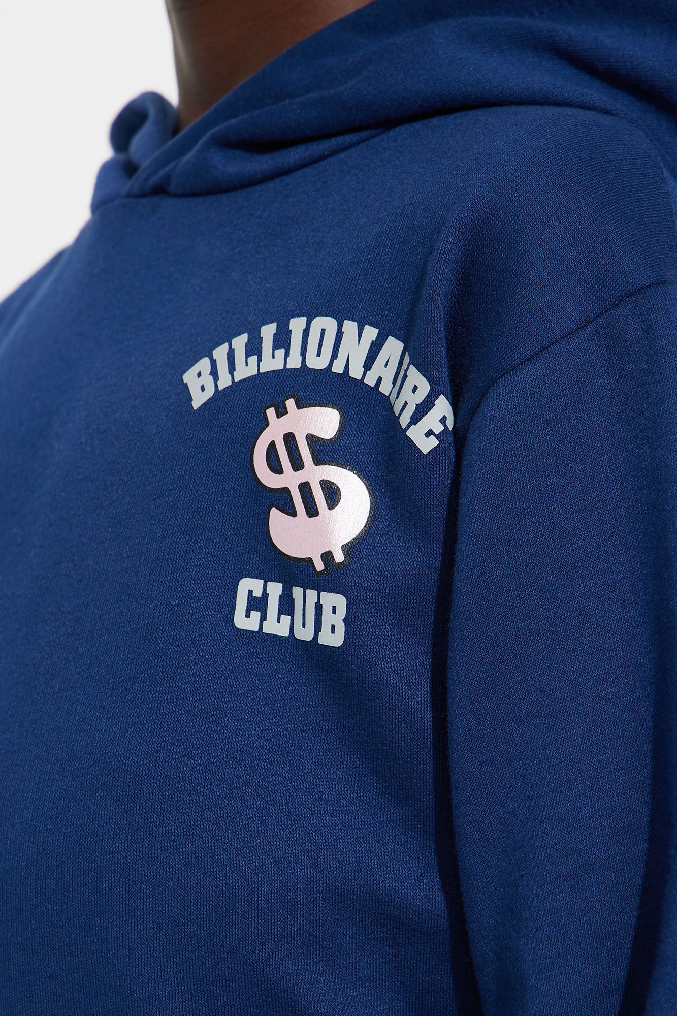 Mini Billionaire Club Moto Fleece Hoodie - Navy