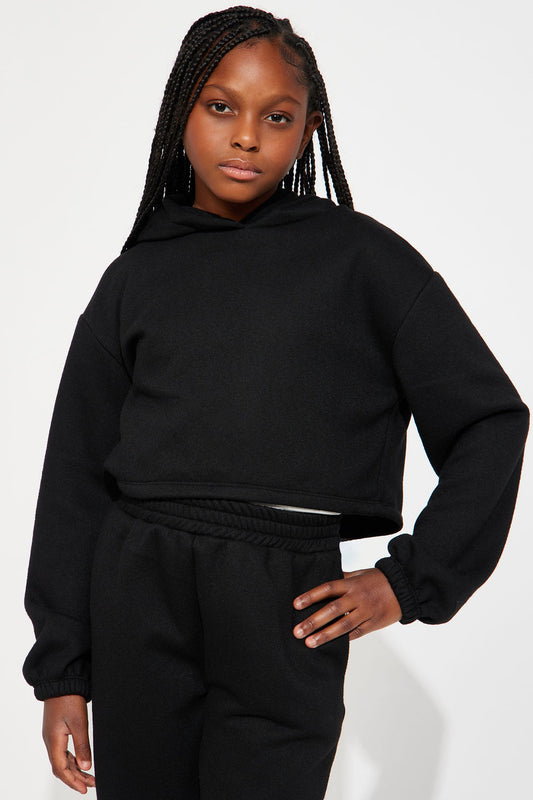 Mini Find Out Fleece Jogger Set - Black