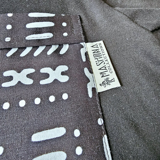 Africa Print Detailed T-Shirt | Bogolan Print Detail and Pocket-1