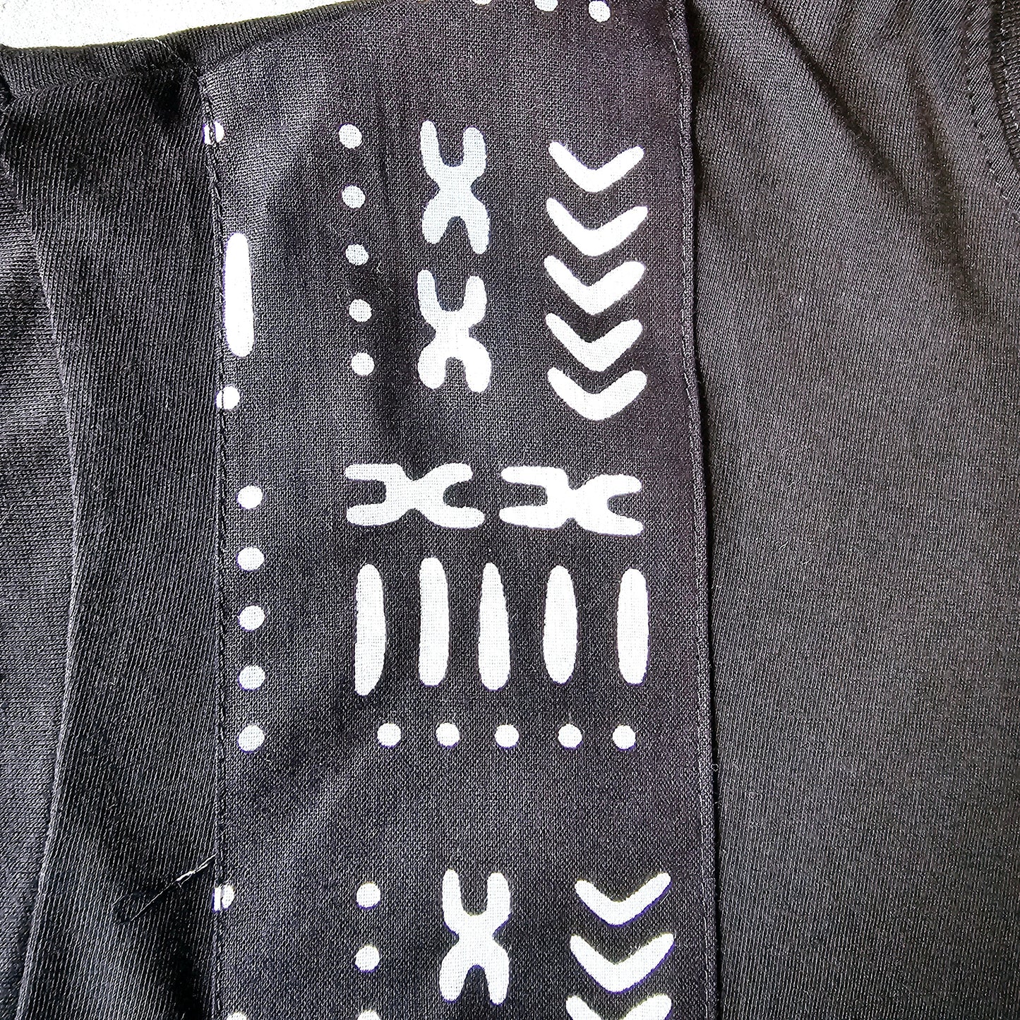 Africa Print Detailed T-Shirt | Bogolan Print Detail and Pocket-2