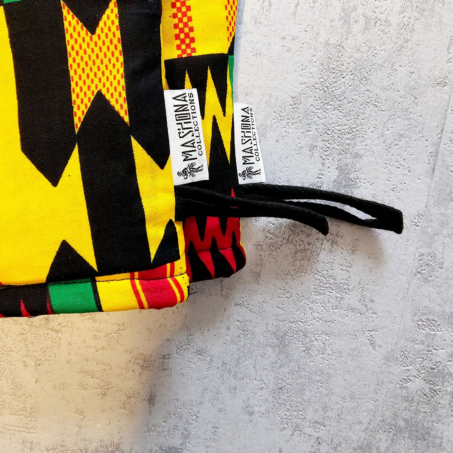 Set of 2 Oven Gloves | Handmade "Mudcloth" Bogolan Print Inspired African Print-1