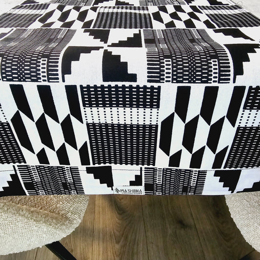 Handmade Table Runner 160x35cm | 180x35cm | 200x35cm | African Print "Mudcloth" Bogolan Inspired Print Made from 100% African Print Fabric-1