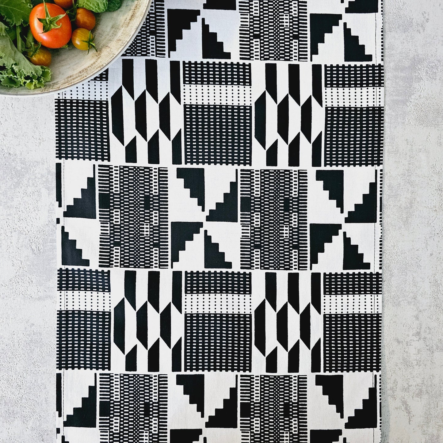 Handmade Table Runner 160x35cm | 180x35 | 200x35cm | African Print "Mudcloth" Bogolan Inspired Print Made from 100% African Print Fabric-2