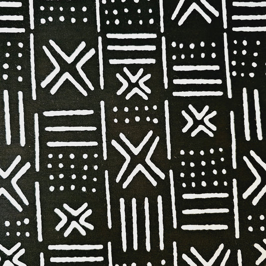 Handmade Table Runner 160x35cm | 180x35 | 200x35cm | African Print "Mudcloth" Bogolan Inspired Print Made from 100% African Print Fabric-1