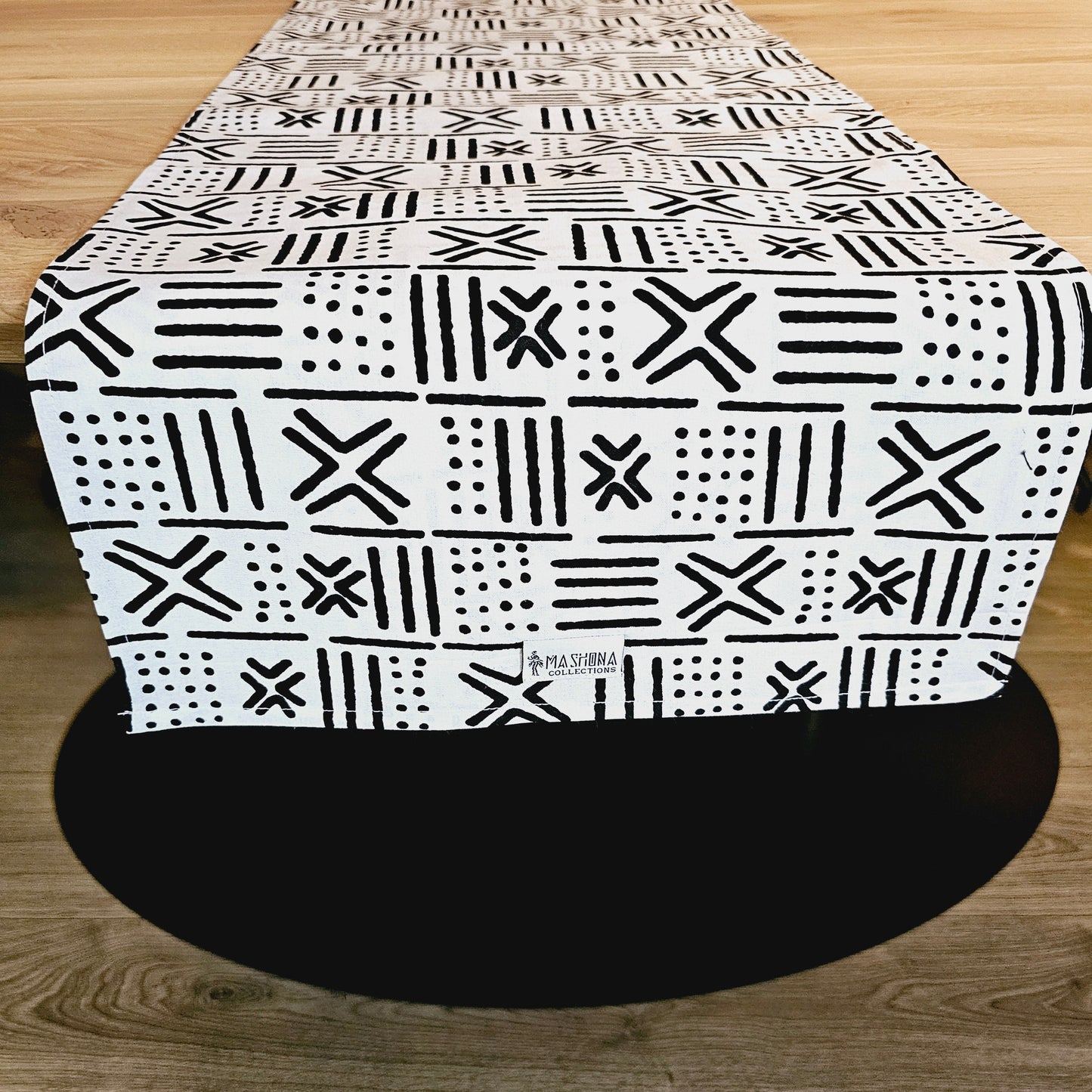 Handmade Table Runner 160x35cm | 180x35 | 200x35cm | African Print "Mudcloth" Bogolan Inspired Print Made from 100% African Print Fabric-2