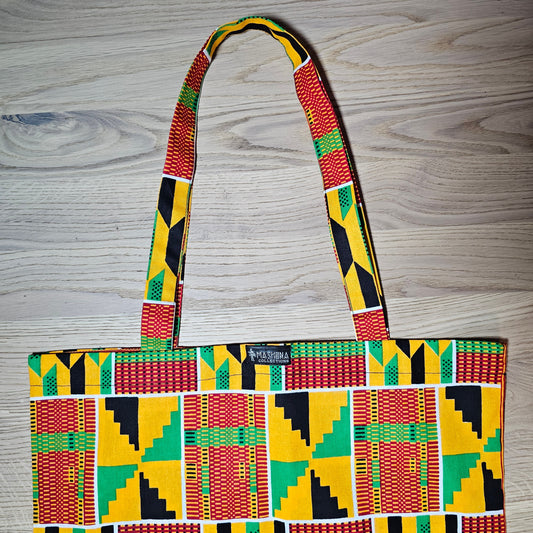 Handmade Tote Bag African Print | Beach Bag | Shopping Bag-1