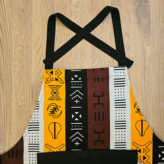 Handmade African Print Apron with Pocket-1