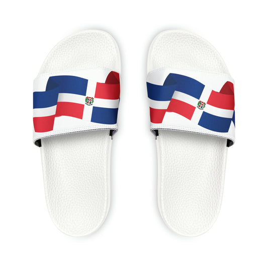 A TOUCH OF DOMINICAN REPUBLIC Youth PU Slide Sandals by SobG Designs