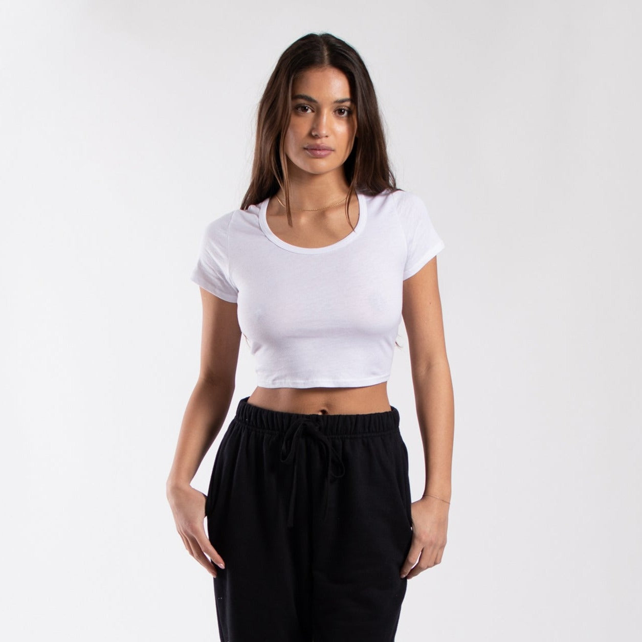 6004 - CLOSEOUT Women's Crop Tee-0