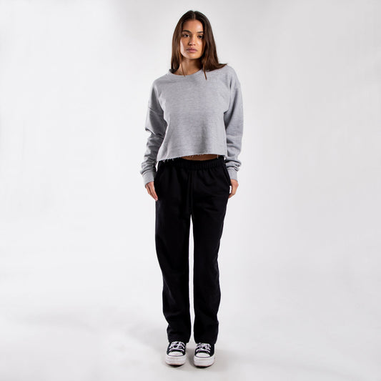 6035 - Women's Cropped Fleece Crew Neck Sweatshirt-1