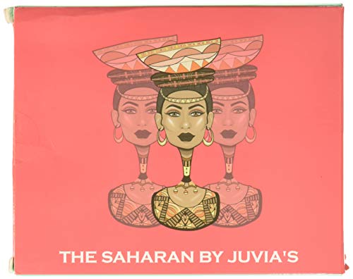 Juvia's Place The Saharan - Reds, Black, White, Golds, Peach, Shades of 12, Nude Eyeshadow Palette, Professional Eye Makeup, Pigmented Eyeshadow Palette for Eye Color & Shine