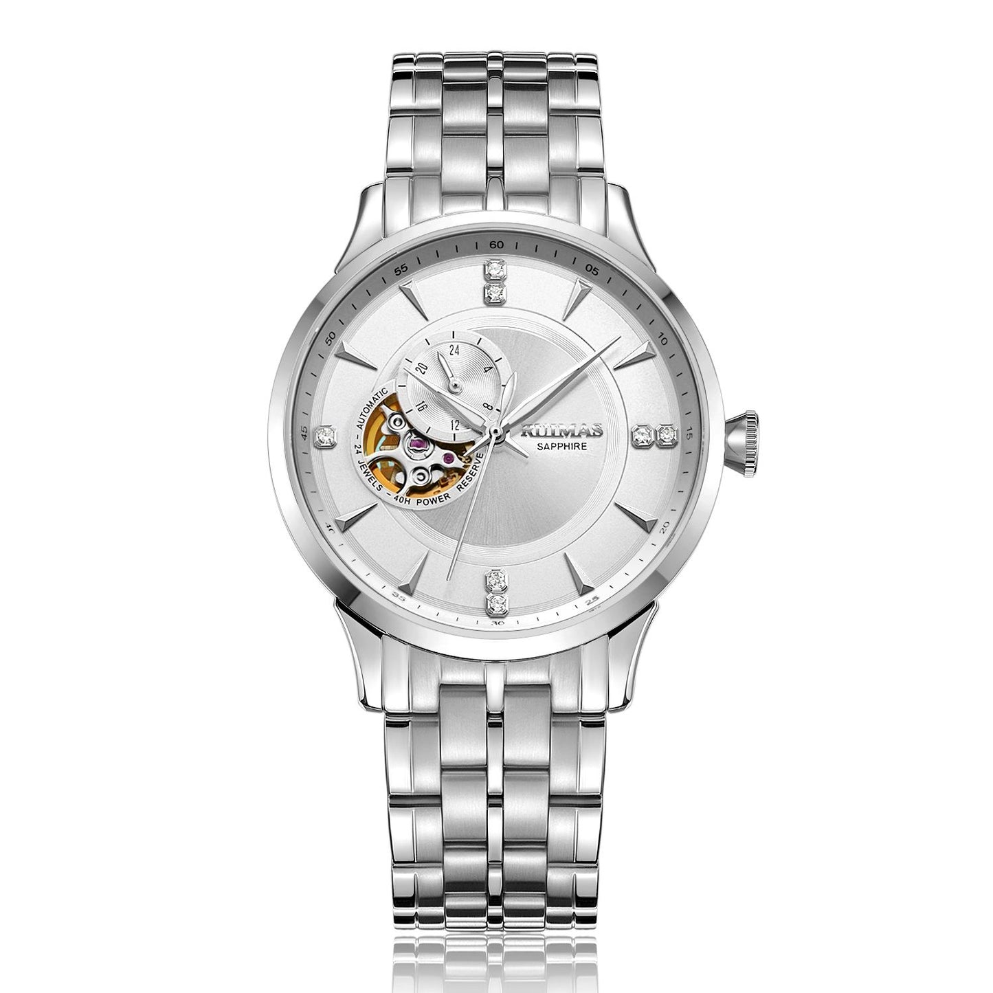 RUIMAS Gold Men Watch Luxury Stainless Steel Automatic Mechanical Watches Sapphire Glass Waterproof Wristwatch Relogio Masculino-9