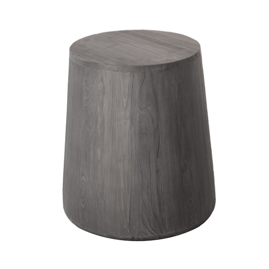 18" Ebony Solid Wood Round End Table-1