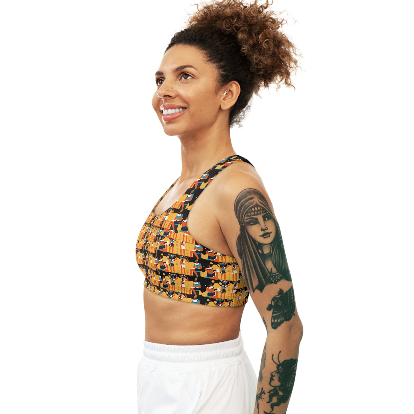 THE EGYPTIAN Seamless Sports Bra (AOP) by SobG Designs