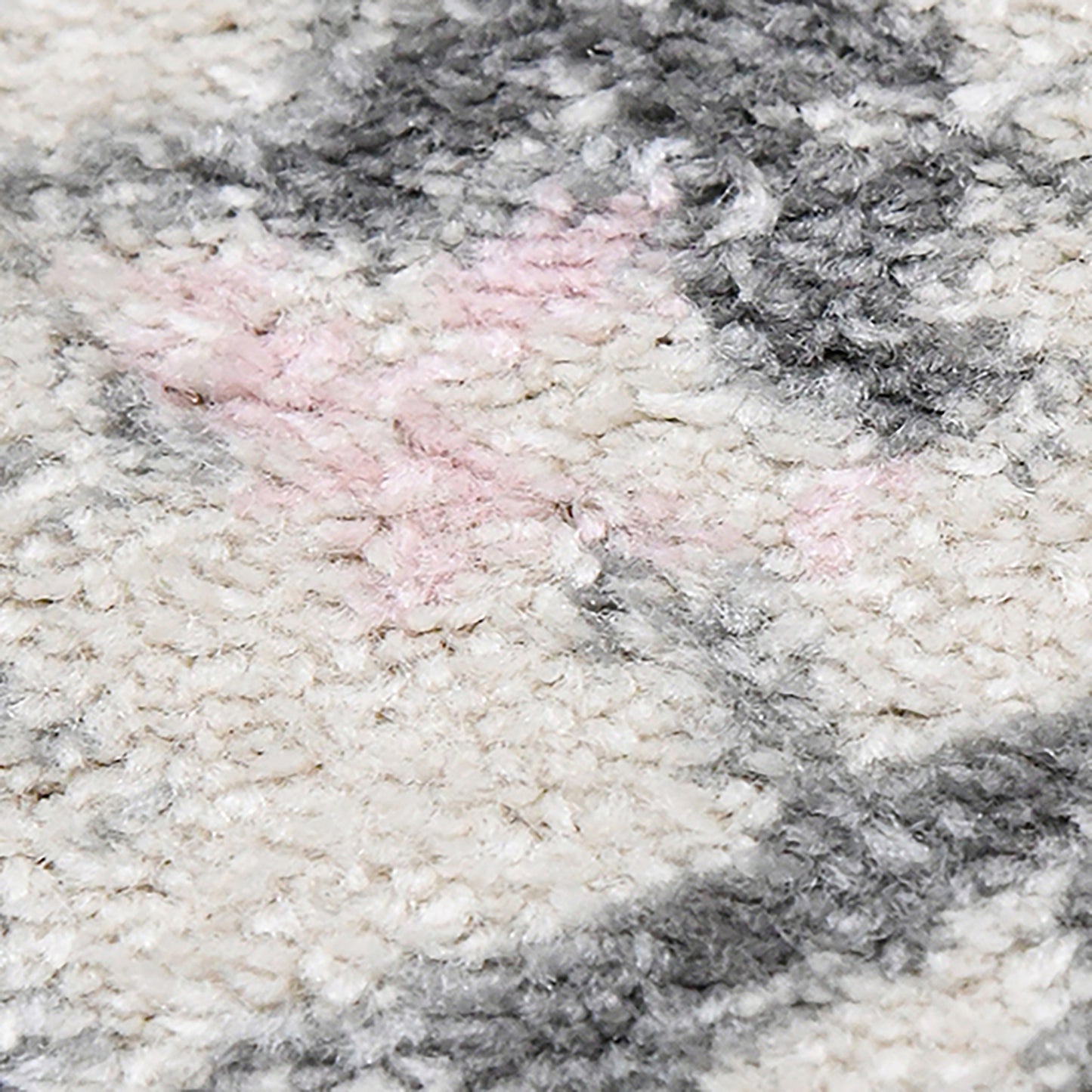 7' Gray Medallion Power Loom Round Rug-5