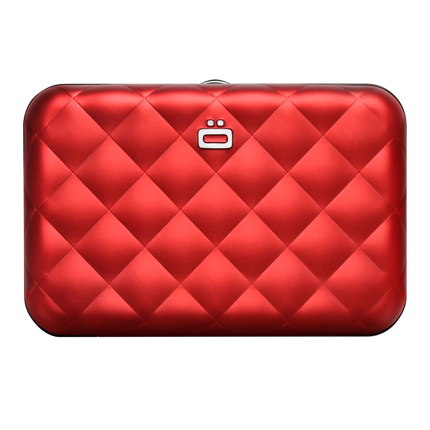 ÖGON -DESIGNS- Aluminum wallet for women Lady Case - Quilted metal purse - RFID Blocking card holder - Up to 10 cards and banknotes