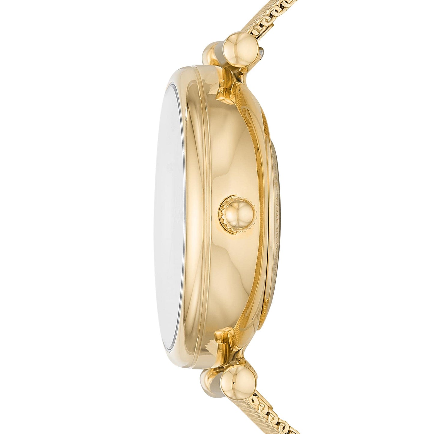Fossil Women's Carlie Automatic Stainless Steel Mesh Three-Hand Watch, Color: Gold (Model: ME3250)