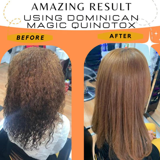 Dominican Magic Quinotox Protein Smoothing Cream, Quinoa Hair Botox, Keratin, Volume and Frizz Control, All Hair Types