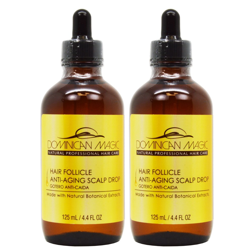 Dominican Magic Hair Follicle Anti Aging Scalp Drop 4.4oz "Pack of 2"