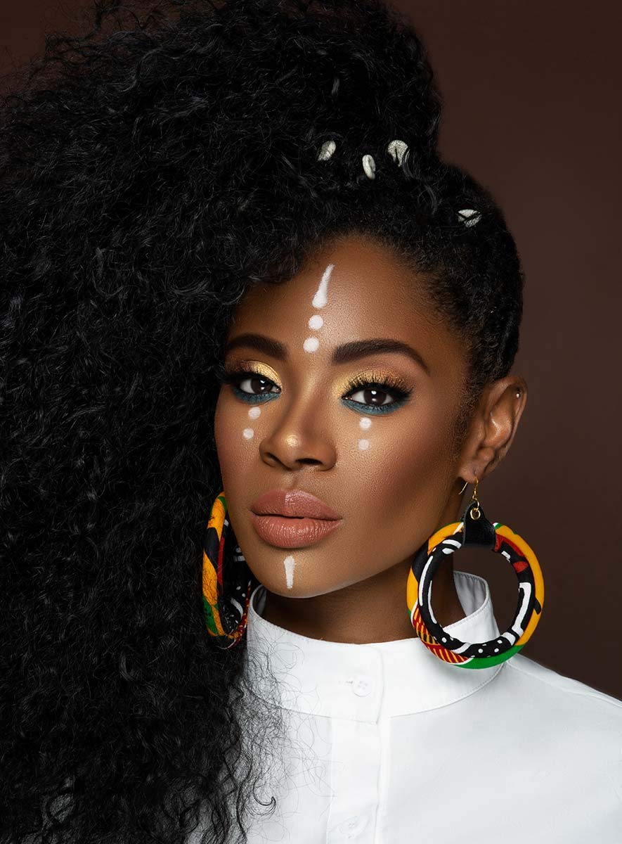 Red Black Yellow Green African Hoop Earrings | Kente Print Earrings | Mud cloth print Earrings | Afrocentric Earrings