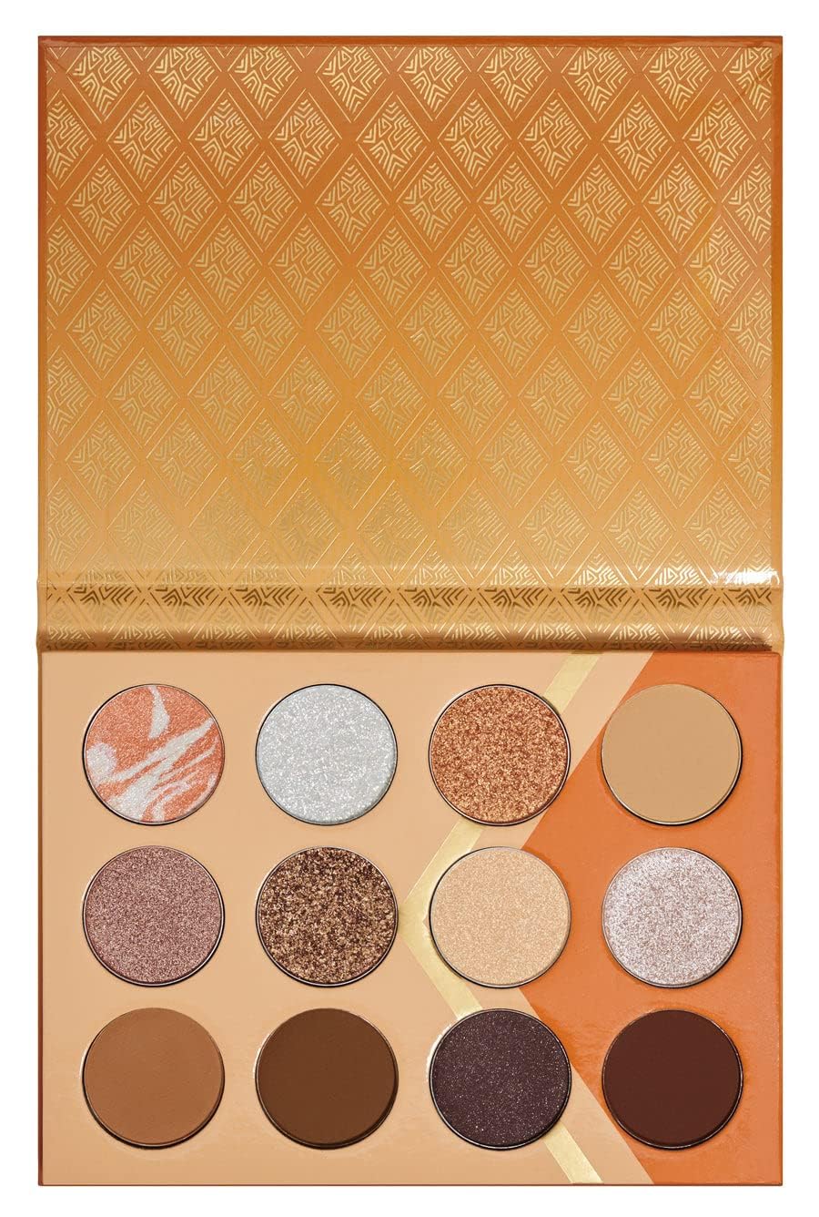 Juvia's Place The Nubian Earth - Orange, Browns, Tans, Shades of 12, White Pressed Eyeshadow Palette, Professional Eye Makeup, Pigmented Eyeshadow Palette, Cosmetic Palette for Eye Color & Shine