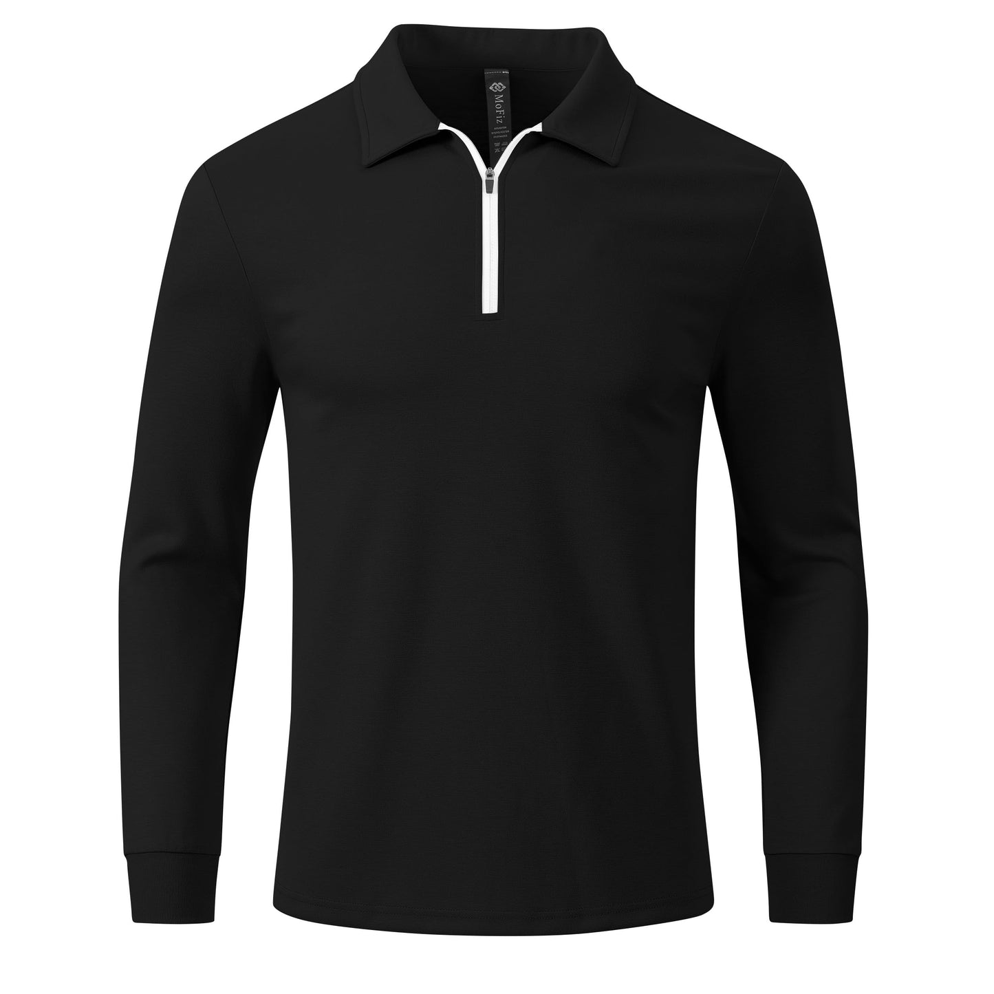 MoFiz Men's Tracksuit Sweat Suits Sets Track Suits 1/4 Zip Long Sleeve Jogging Sets Solid Pants Casual Outfits (Black,Large)
