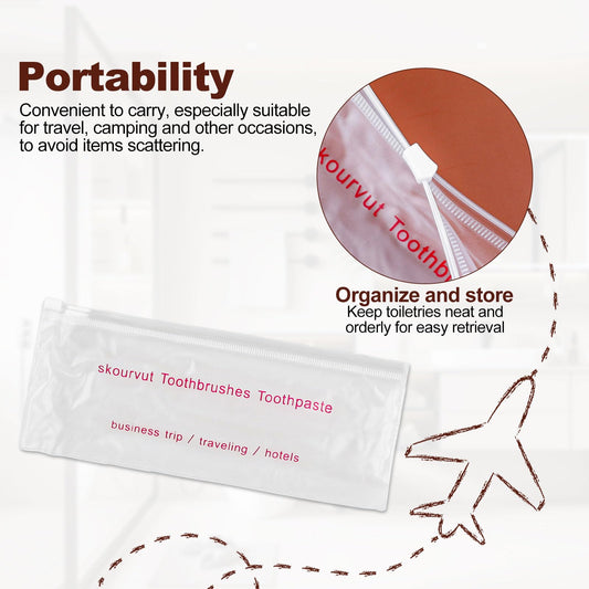 Disposable Toothbrushes with 45 Grams Toothpaste Individually Wrapped, Travel Kit Whit Plastic Zip Bag,Toothbrush Head Cover, Bulk Toothbrush for Homeless,Travel,Shelter,Air Bnb,Hotel,Guest (100)