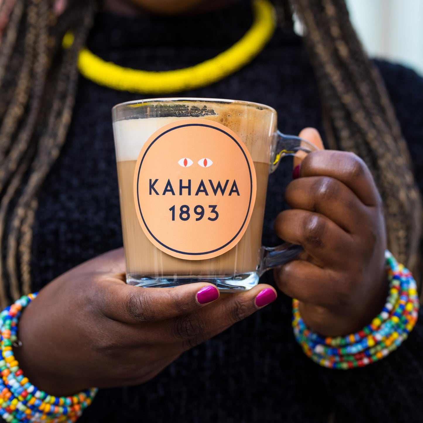 KAHAWA 1893 - Whole Coffee Beans - Kenya Single Origin - Great for Iced Coffee - As Seen on Shark Tank - Medium Roast - Directly Farmer Sourced from Kenya - Tasting Notes: Blackcurrant & Apricot -2ct