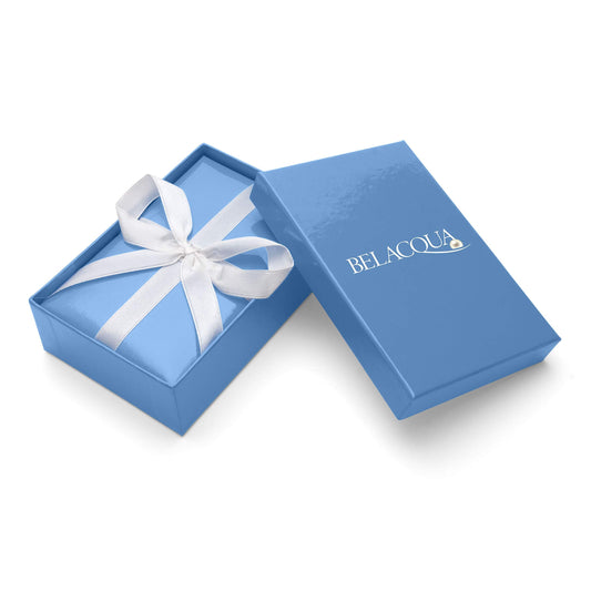 Belacqua Natural teardrop Jade Pendant Necklace with Round Stud Earringss Set for Women |14K Gold 18" Rope Chain With Spring Ring Clasp | Jewelry for Her | Gift Box Included