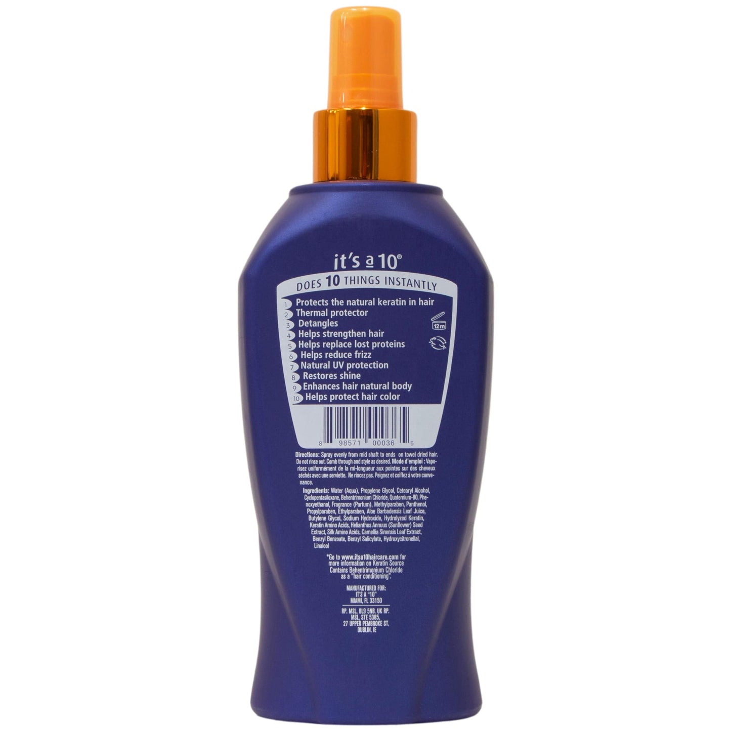 It's A 10 Miracle Leave-In Plus Keratin 10 Oz