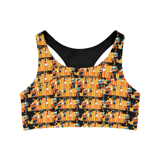 THE EGYPTIAN Seamless Sports Bra (AOP) by SobG Designs