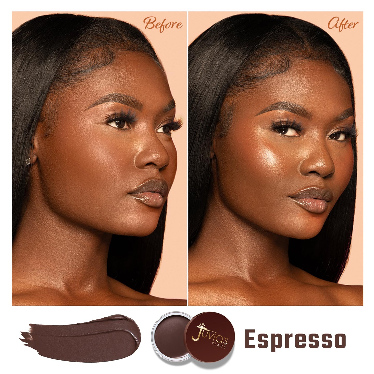 Juvia's Place Bronzed Cream Bronzer Honey - Creamy Bronzing Makeup Beauty Glow Sun Kissed Cheek Matte Shimmer Contour Long Lasting Finish Pigmented Bronze Light Buildable Blendable
