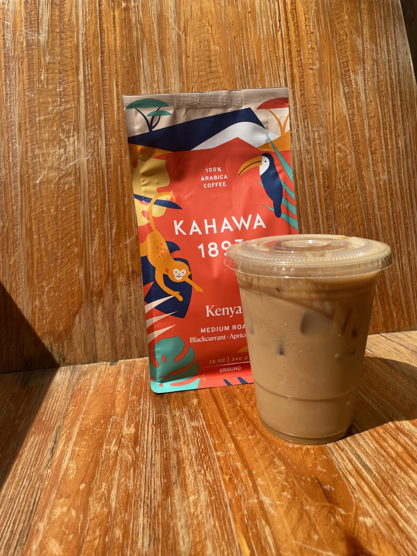 KAHAWA 1893 - Whole Coffee Beans - Kenya Single Origin - Great for Iced Coffee - As Seen on Shark Tank - Medium Roast - Directly Farmer Sourced from Kenya - Tasting Notes: Blackcurrant & Apricot -2ct