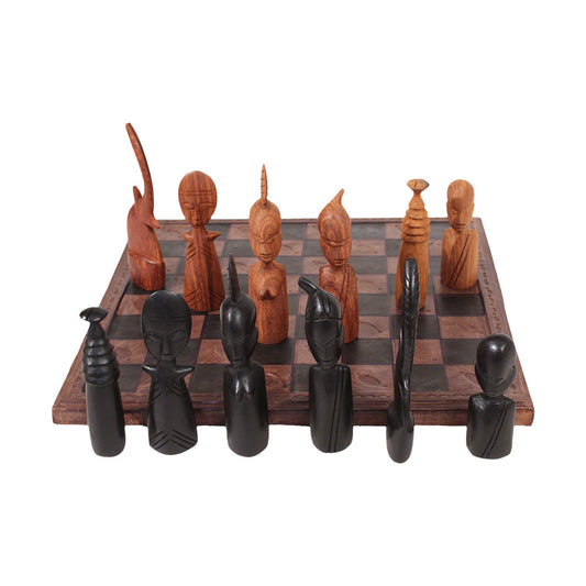 Leather Board Chess Set