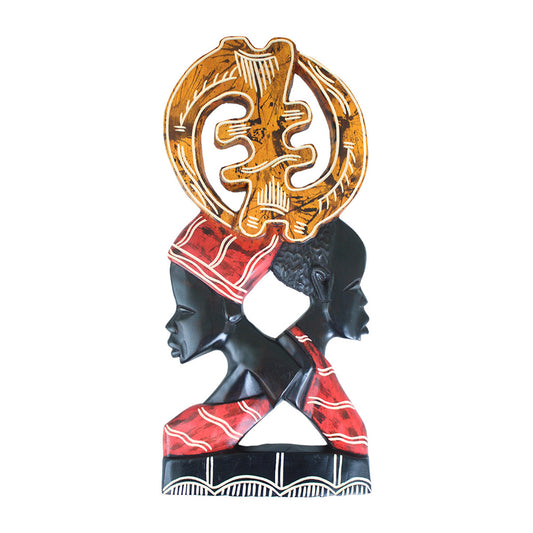 Gye Nyame Couple Wall Sculpture