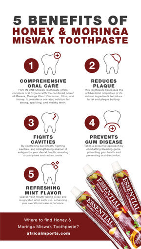 Essential Palace: Honey & Moringa Miswak Toothpaste