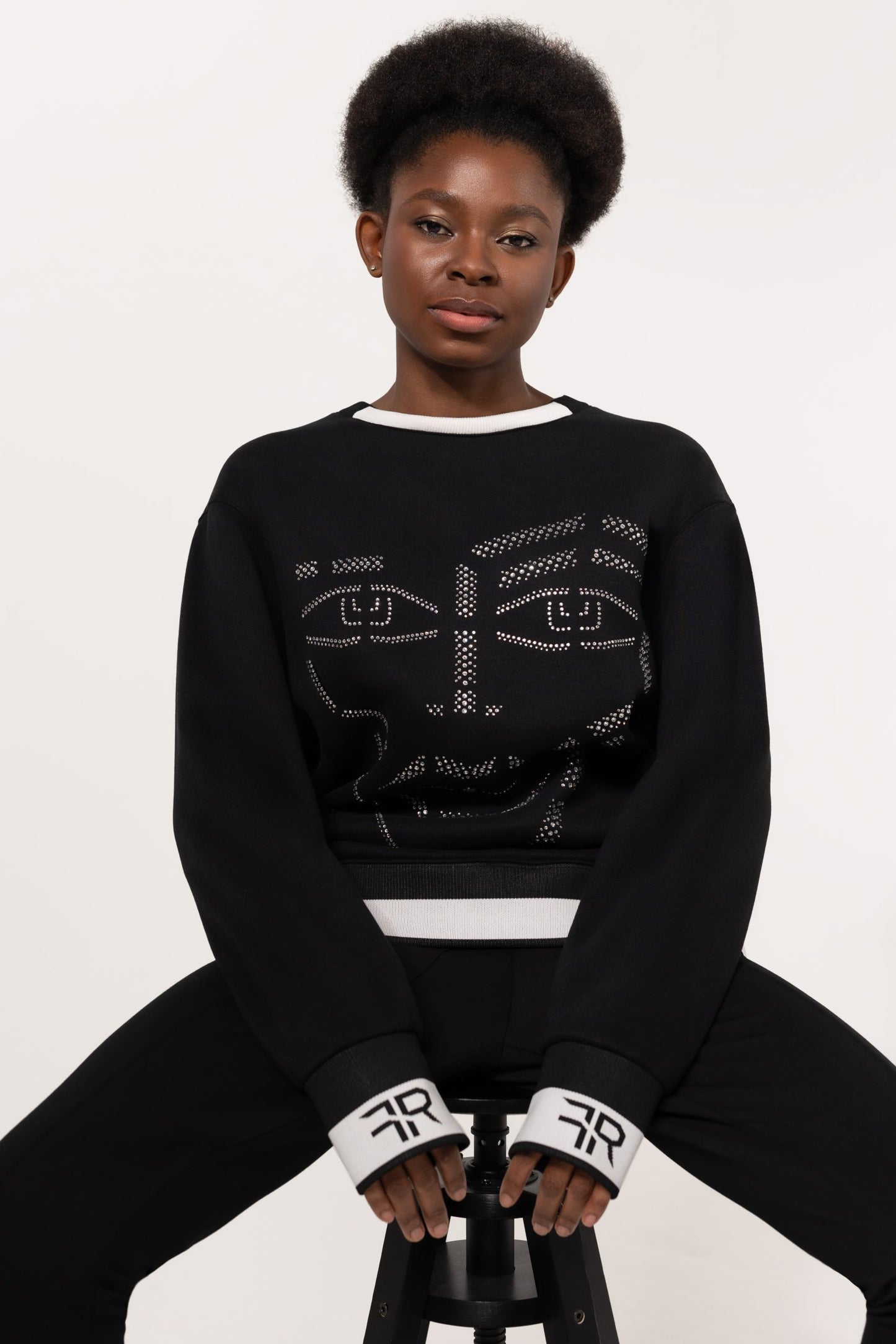 Crystal-Encrusted Unisex Sweatshirt-7