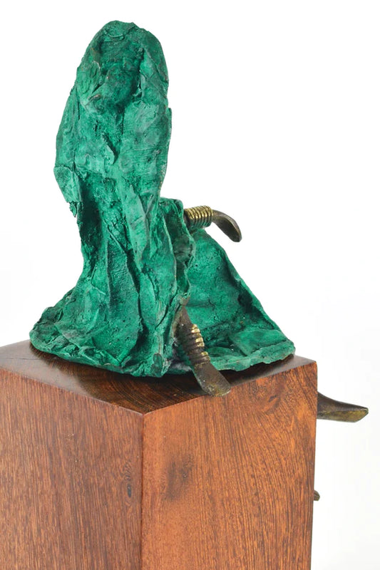 2 Emerald Elegance Burkina Bronze Sculpture