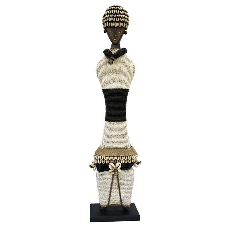 Beaded Namji Doll 12 Black and White-0