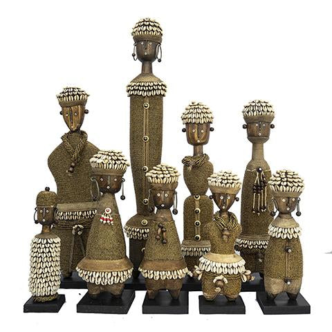 Beaded Namji Doll Gold Family 01-0
