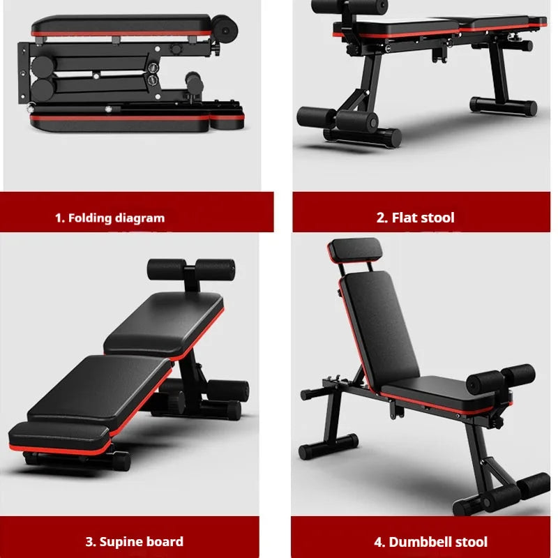 Multifunctional Folding Fitness Bench Stool-4