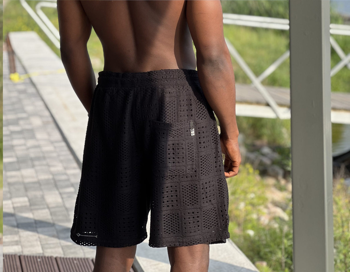 Textured Shorts – Cream-8