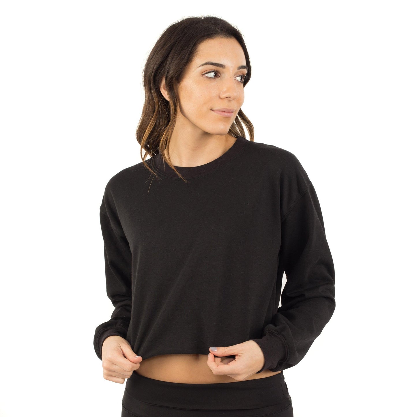 6035 - Women's Cropped Fleece Crew Neck Sweatshirt-4