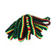 Set Of 12 Ghanaian Rasta Beaded Bracelets