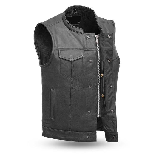 MKL - Busta Men's Motorcycle Leather Vest-1