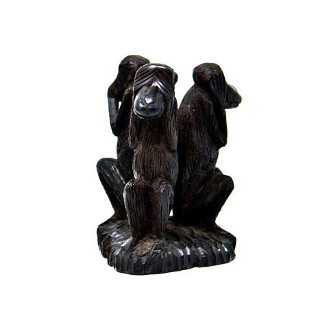 Monkeys Hear No Evil, Speak No Evil, See No Evil Sculpture-1