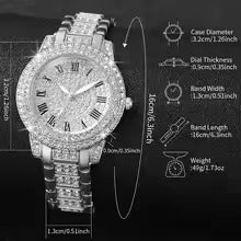 Roman Dial Women's Luxury Quartz Watch Set-4