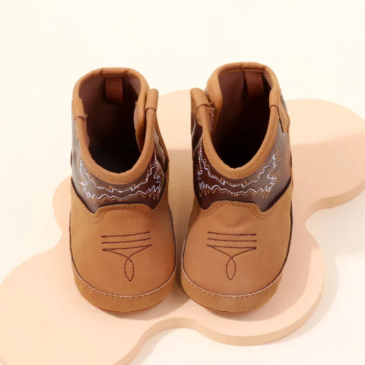 Soft Breathable Western Baby Boots-1