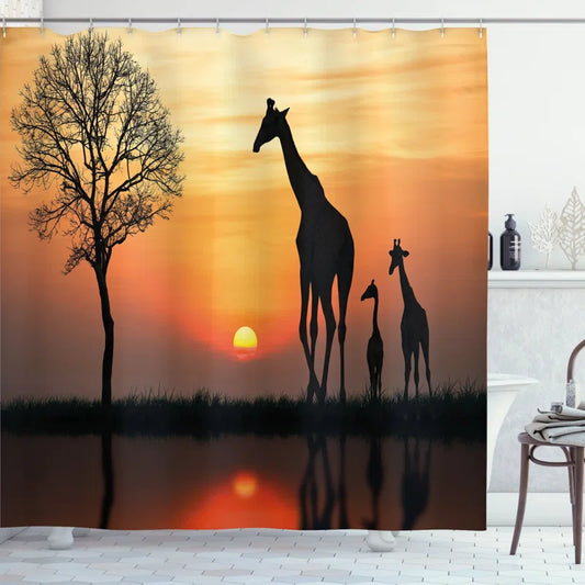 Shower Curtain with Hooks Included